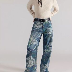WE THE FREE | Printed High-Rise Jeans